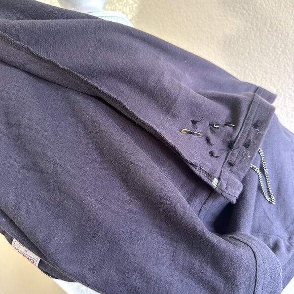 Only The Unlimited Labels Vtg Y2K 2000s Gray Pink Embellished Punk Shirt - Picture 6 of 8